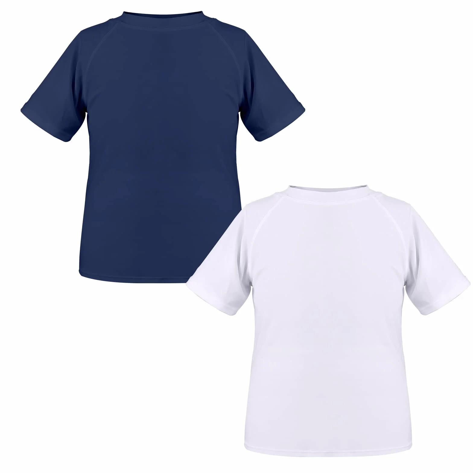 2 Pezzi Maglia Anti UV Nuoto Bambino UPF50+ Maglietta Piscina con Maniche Corte Costume da Bagno Ragazzi Asciugatura Rapida Magliette Rash Guard 5-14 Anni