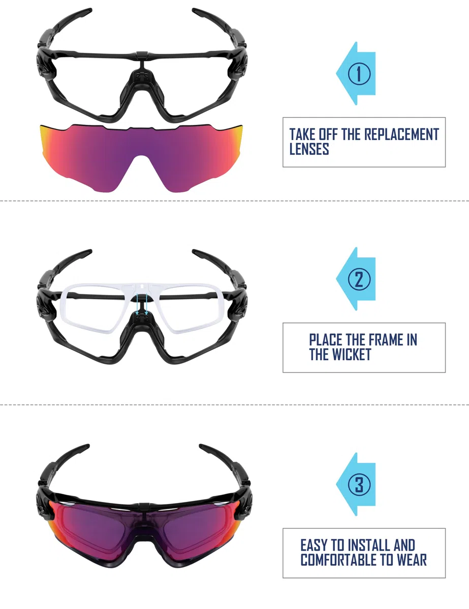 Saucer Inserto Clip-On | Inserto ottico Rx per Oakley OO9290Jaw-breaker | OO9270Jaw-breaker Asian Fit (AF) Occhiali da sole, Trasparente, Taglia unica