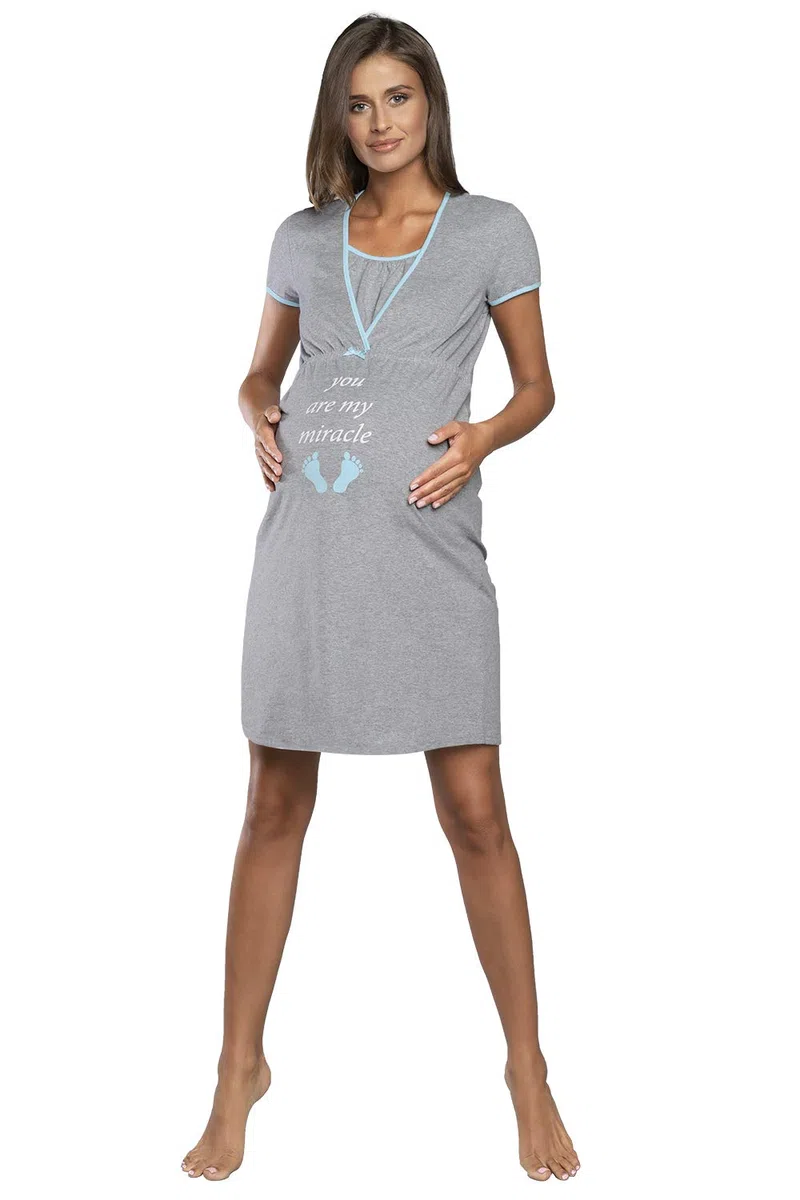Italian Fashion Camicia da Notte Parto Ospedale | Vestaglia Donna Ospedale | Camicia da Notte Parto | Pigiama Premaman con Chiusura | Vestiti Premaman S-XXL