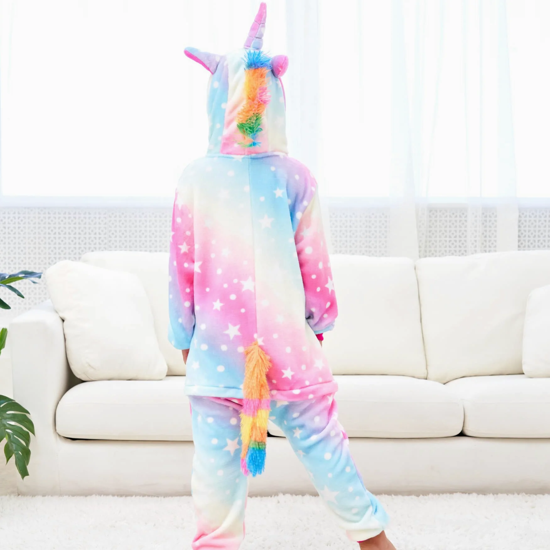 Morbida Unicorno Pigiama Intero per Bambina & Ragazza