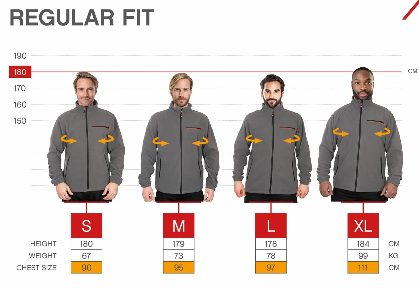 ACE Giacca in pile da uomo - calda giacca outdoor senza cappuccio per uomo - zip a tutta lunghezza e tre tasche