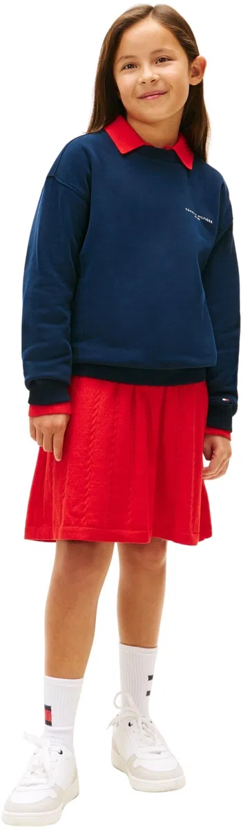 Tommy Hilfiger Mini Corp C-Neck Sweatshirt Ks0ks00665 Felpa Pullover Unisex - Adulto (Pacco da 1)