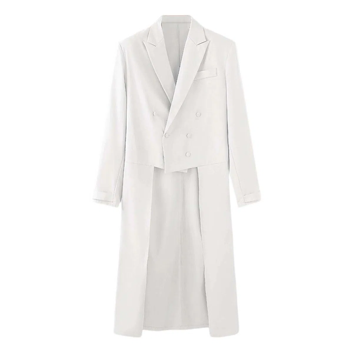 Generisch Giacca da uomo smoking slim fit, con coda di rondine, per balli, smoking, musicisti, cosplay, adulti, mago frack, costume mago, coda di rondine, cappotti formali