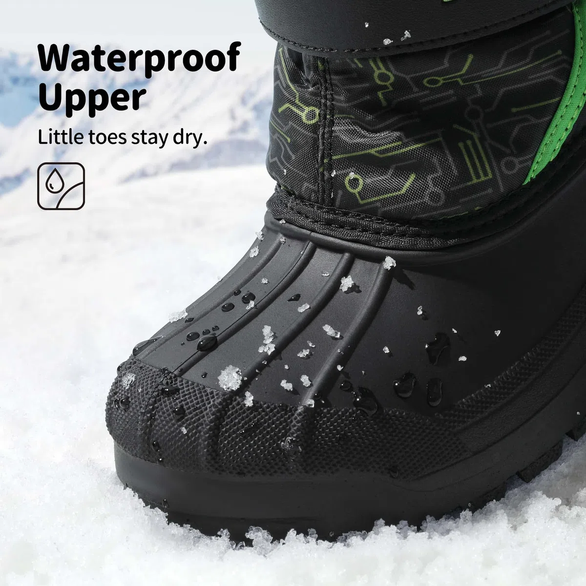 DREAM PAIRS Kids Bambino Bambina Stivali da Neve Impermeabile Invernali Stivali Caldi Foderati in Pelliccia Sintetica per Ragazzi e Ragazze