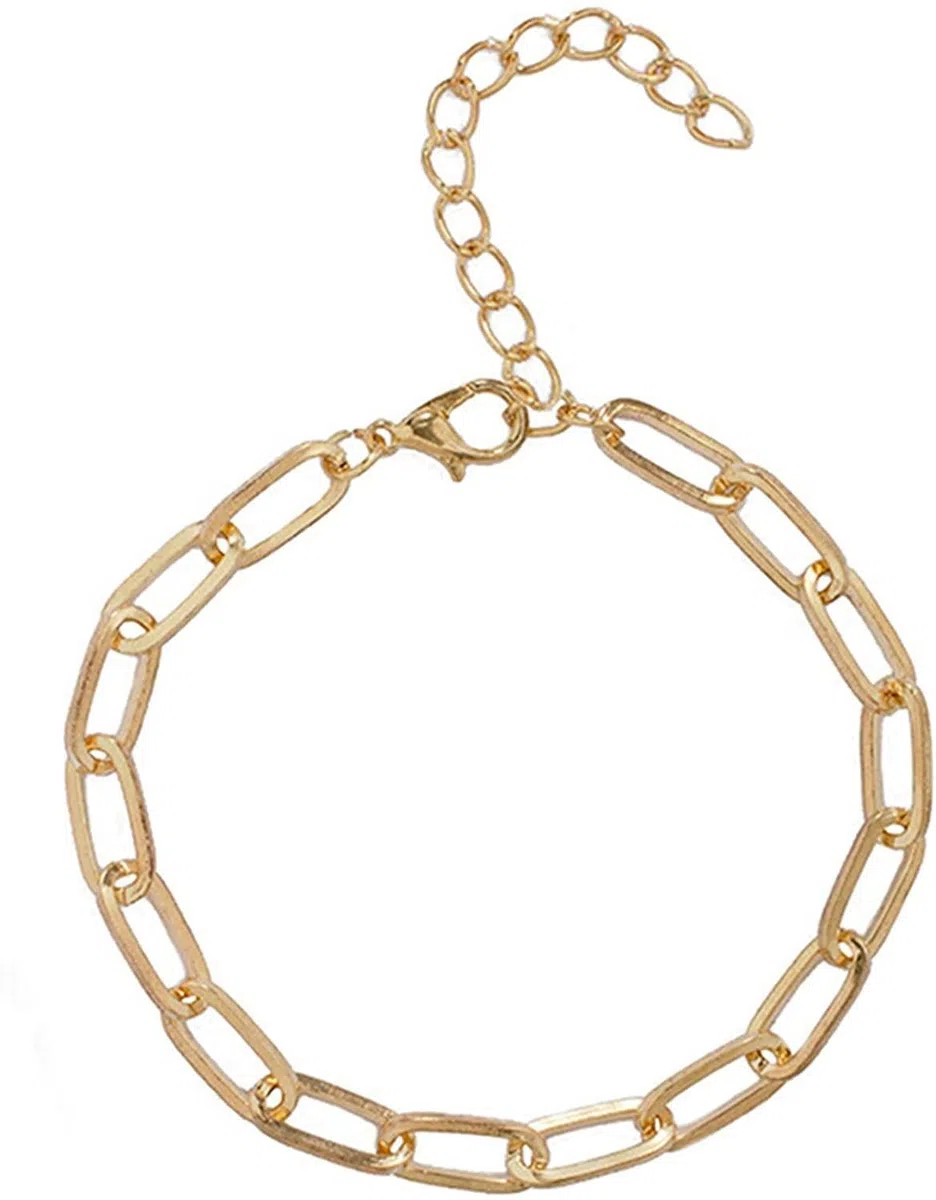 PULABO Set di 5 braccialetti color oro con bracciale a catena con strass, cavigliera regolabile, gioielli quotidiani fatti a mano per ragazze adolescenti durevole