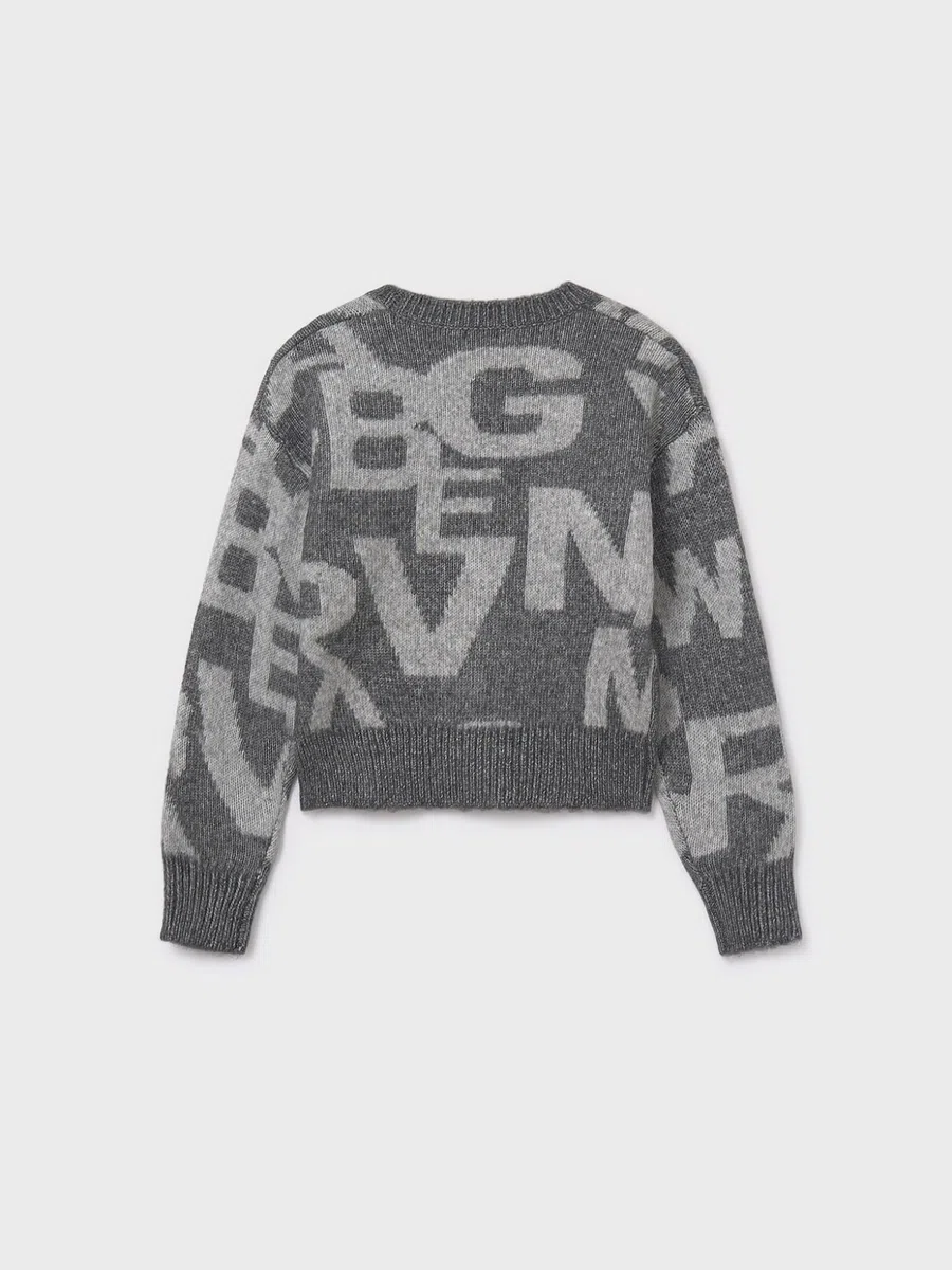 Mayoral Jersey Jacquard per Bambine e Ragazze Piombo