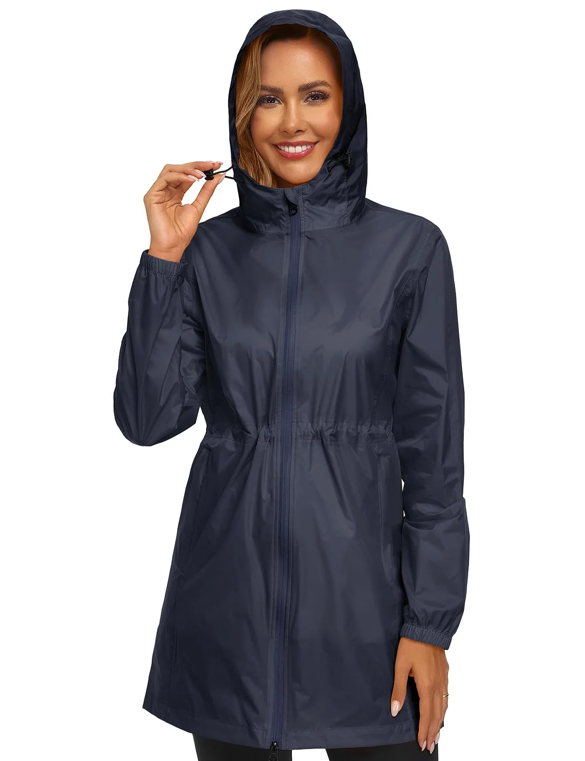 Vancavoo Poncho Impermeabile Donna Giacca Antipioggia Lungo Mantella Giubbotto con Cappuccio Ideale per Campeggio all'aperto Escursionismo