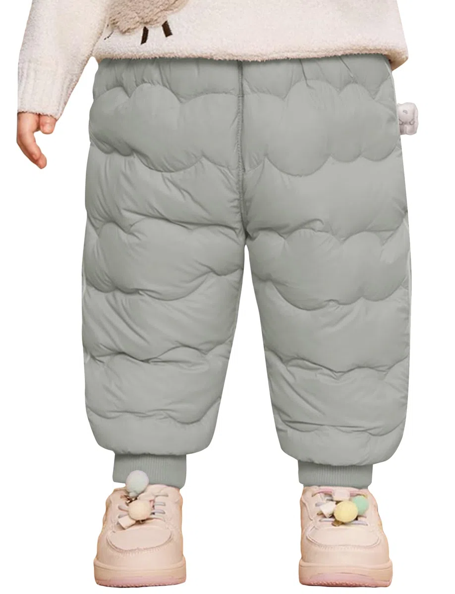 Happy Cherry Pantaloni Invernali Caldi per Bambini 1-7 Anni Pantaloni da Sci Imbottiti Impermeabili Antivento per Neonato Bambina