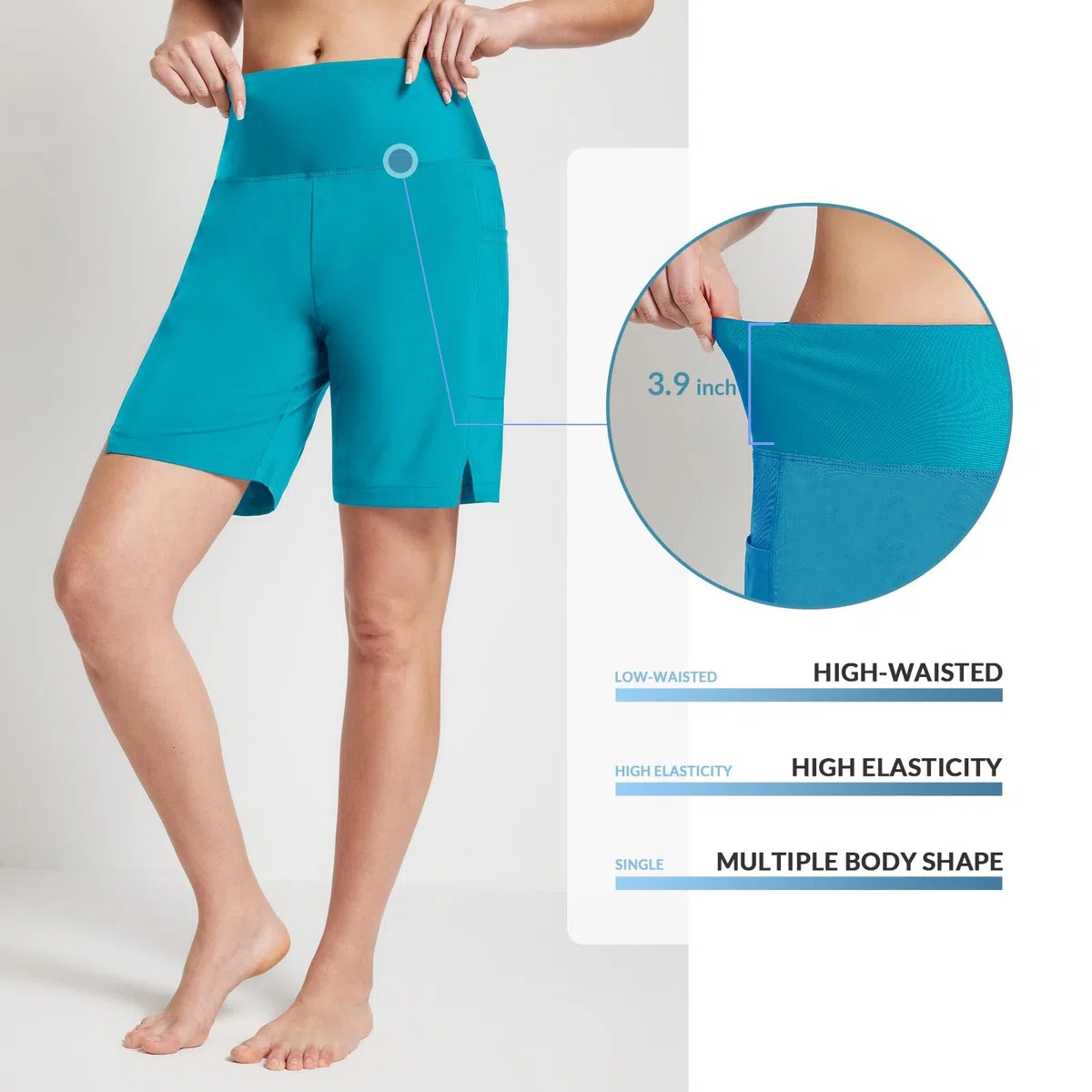 baleaf Pantaloncini da Bagno Donna con Fodera Costumi da Bagno Asciugatura Rapida UV Protenzione