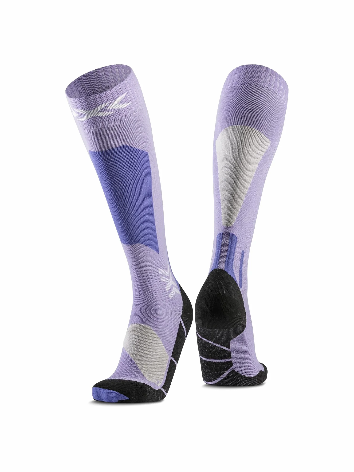 X-Socks Ski Discover Merino OTC - Calze da Sci in Merino per Comfort & Calore - O-Ring Bandage per Adattamento Sicuro & Supporto - Ideale per Sci & Sport Invernali - Nero/Grigio, 39-41