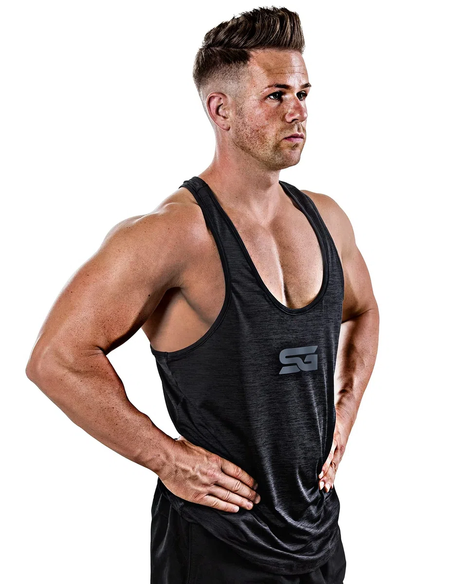 Satire Gym Canottiera Palestra Uomo - Stringer Gym in Vari Colori e Dimensioni - Canotte Palestra Uomo Bodybuilding - Abbigliamento per Il Fitness