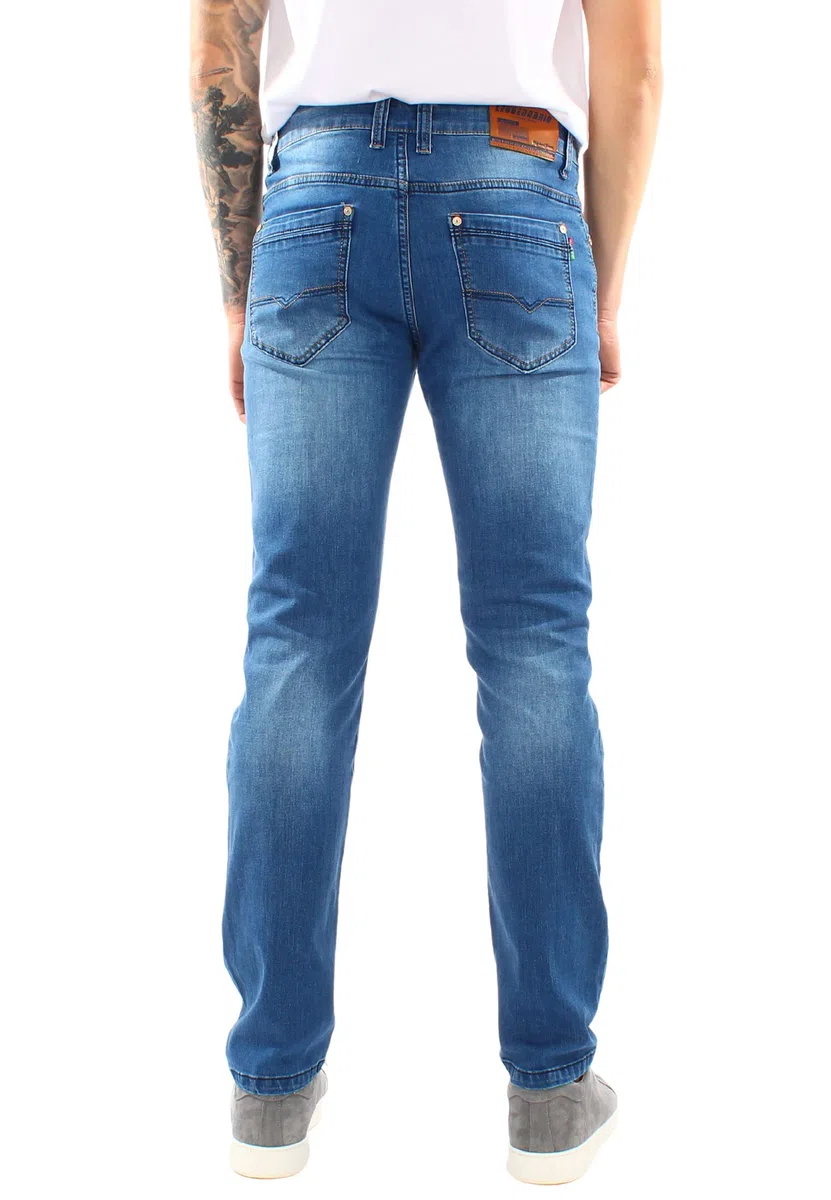 Ciabalù Jeans Uomo Regular Fit Elasticizzati Vita Regolare Denim