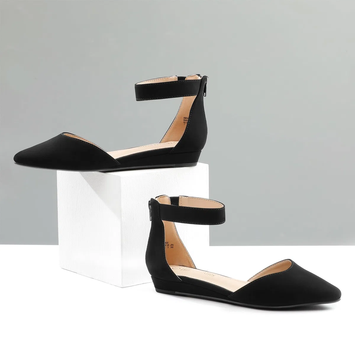 DREAM PAIRS Scarpe Basse da Donna con Cinturino alla Caviglia Bassa Comodi Sandali Piatti