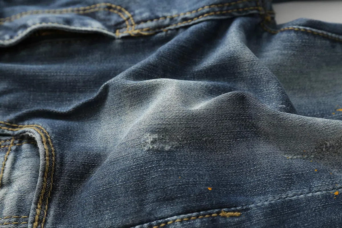 KIDSCOOL SPACE Jeans Slim da Bambina, Fascia Elastica per Bambini all'Interno di Pantaloni di Jeans Strappati