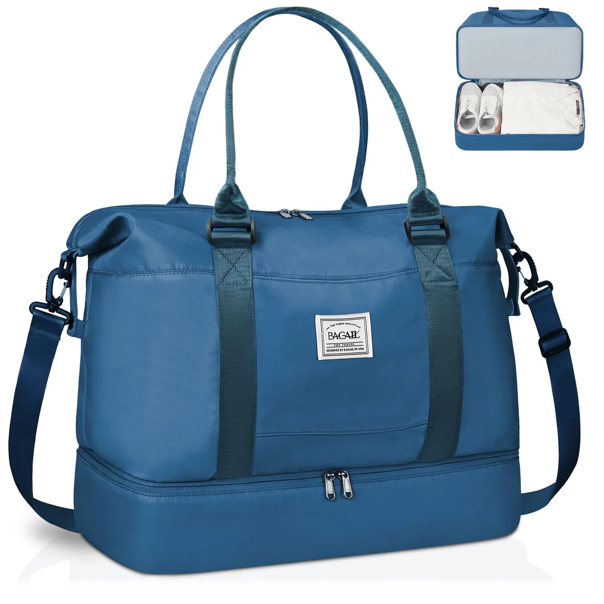 BAGAIL Borsone da Viaggio - Borsa per Weekend e Pernottamento da Palestra Bagaglio a Mano con Tasca Impermeabile, Borsa per Mamma per Travaglio e Parto, Extra Large