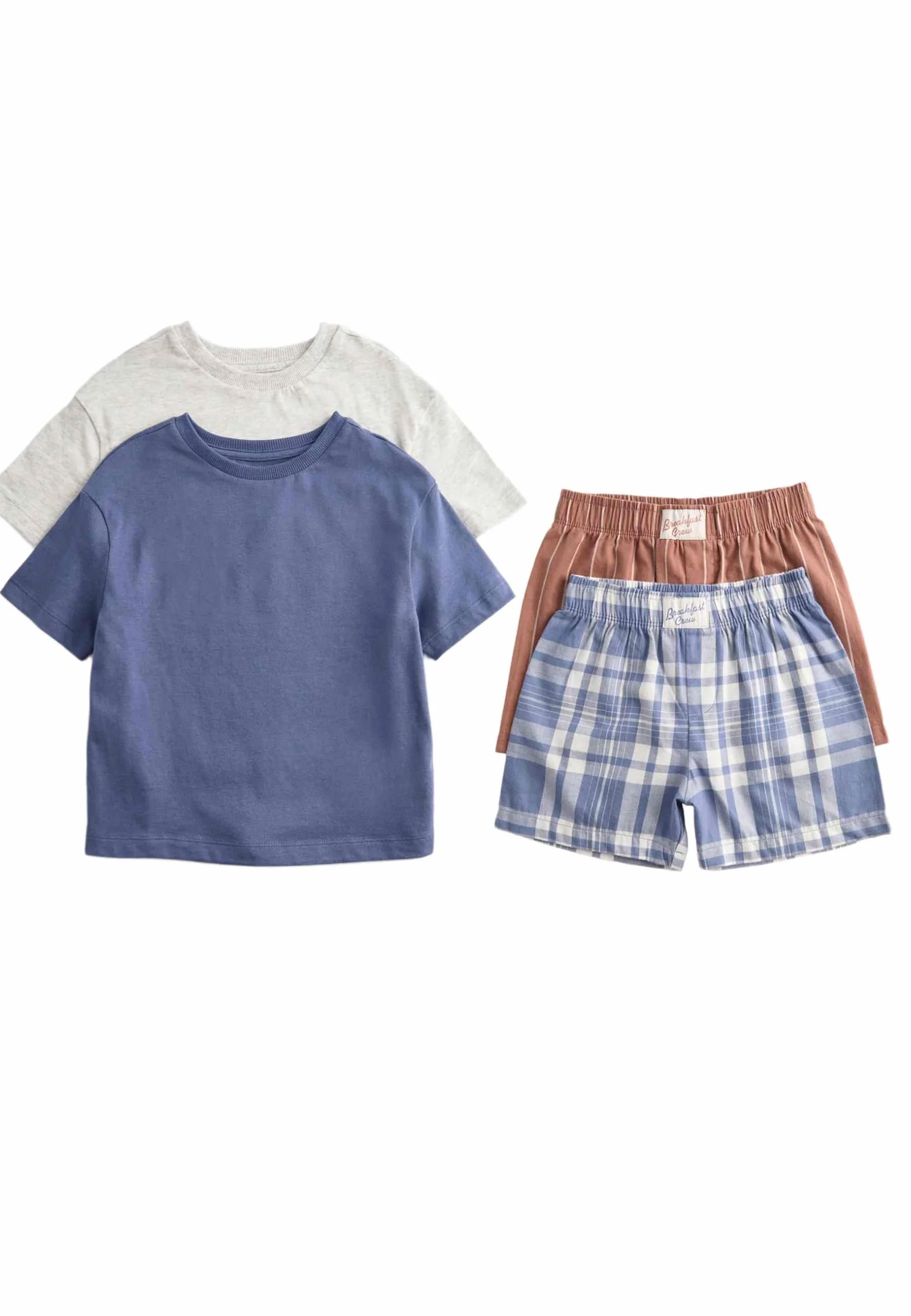Marks & Spencer Bambini Boxer Corto Puro Cotone Set Pigiama 2-Pack – per Bambini