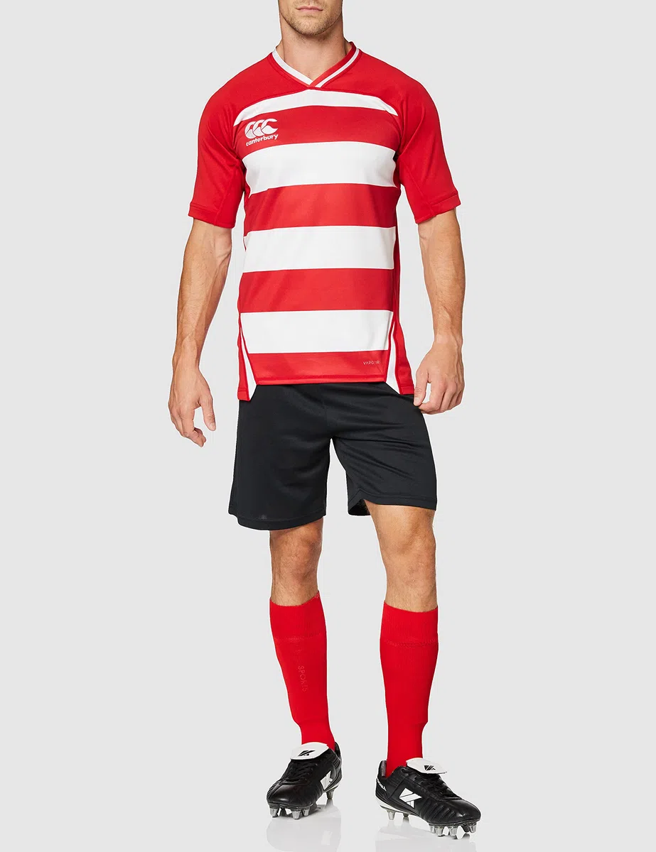Canterbury Vapodri Evader Hooped Rugby Jersey Maglia Tecnica Rugby Uomo (Pacco da 1)