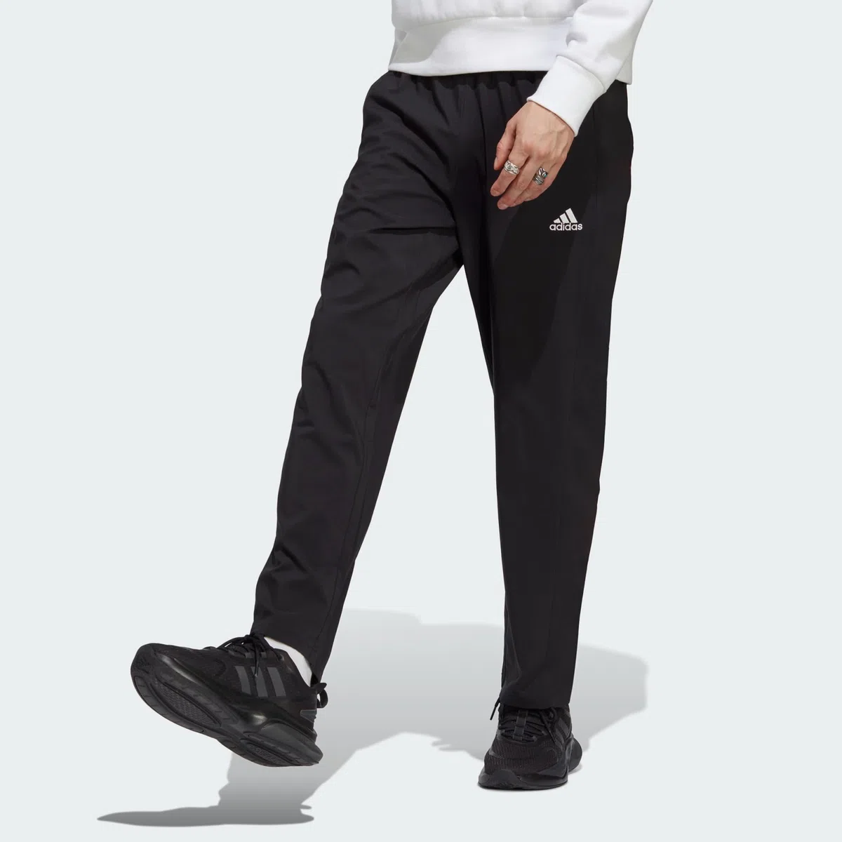 Adidas - Aeroready Essentials Stanford Open Hem Embroidered Small Logo Pants, Pantaloni Sportivi Uomo