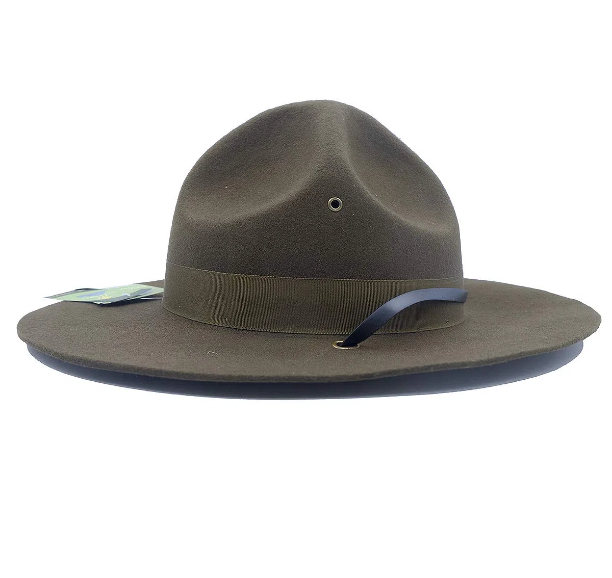 Cappello da Campagna Militare per esercitare Il Sergente Istruttore Mountie Ranger 100% Lana - Verde - 7.375