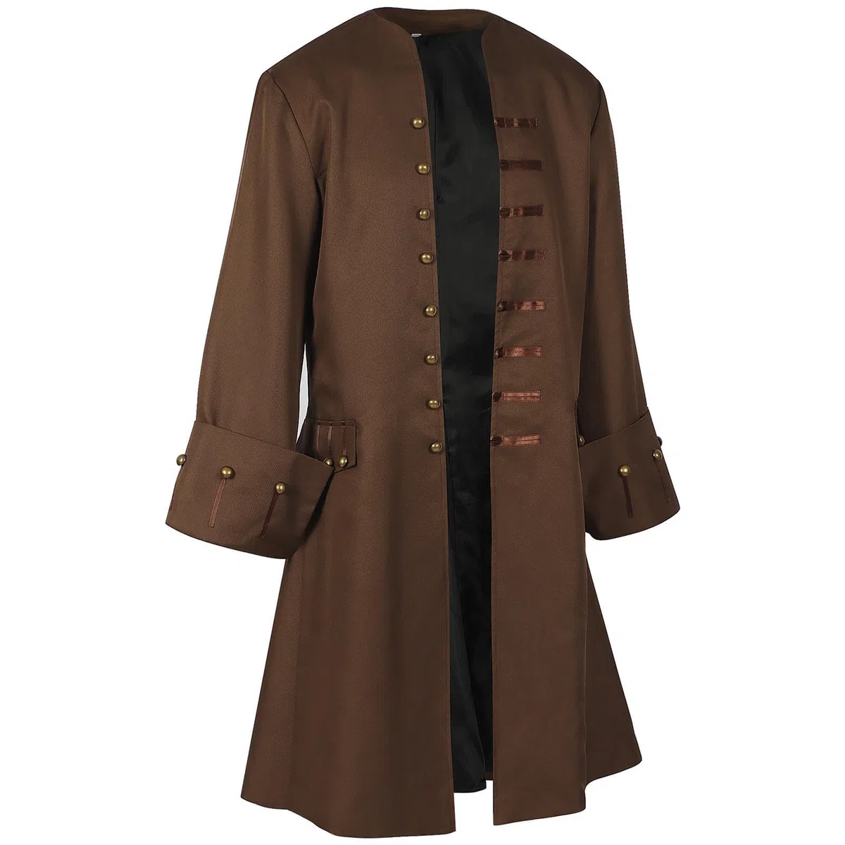 Giacca da pirata da uomo, cappotto da pirata, costume da cosplay, costume medievale, per cosplay, accessori di scena, Halloween, carnevale, vintage, retrò, da uomo, costume da pirata