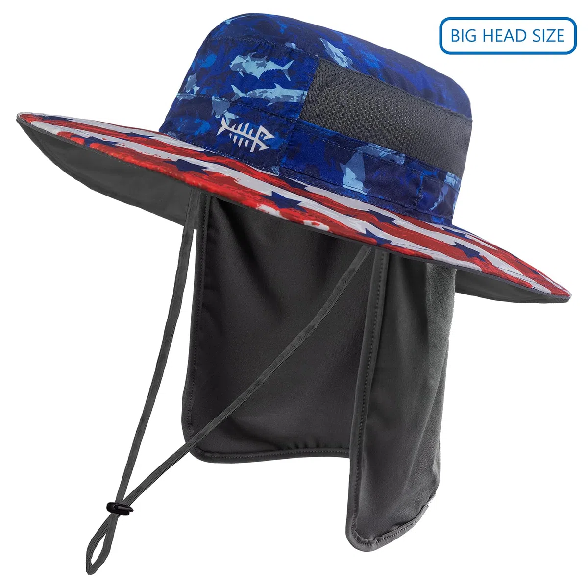 Bassdash Cappello da Pesca Cappello da Pescatore Unisex Tessuto Morbido Cappello da Pesca Impermeabile con Patta Staccabile