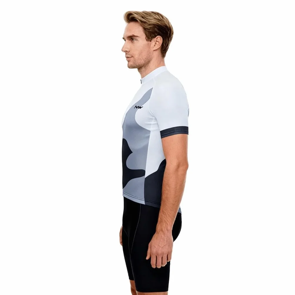 Moxilyn Set di maglia da ciclismo a maniche corte per uomo, maglia da ciclismo, maglia a maniche corte + pantaloni da ciclismo con gel 9D, originale in garza e pantaloni da ciclismo