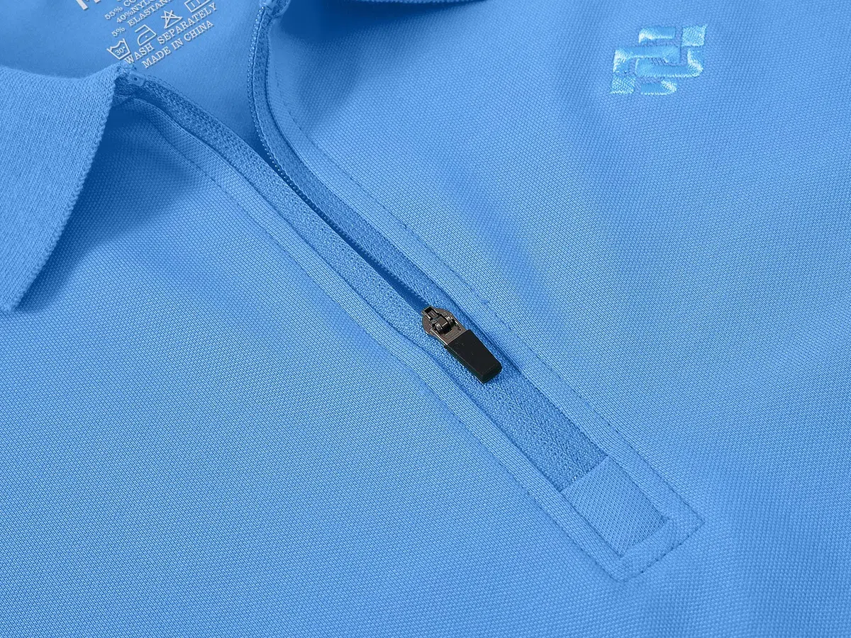 MoFiz Polo Donna Manica Lunga Poloshirt Lavoro Camicia Sportiva Golf Top con Cerniera