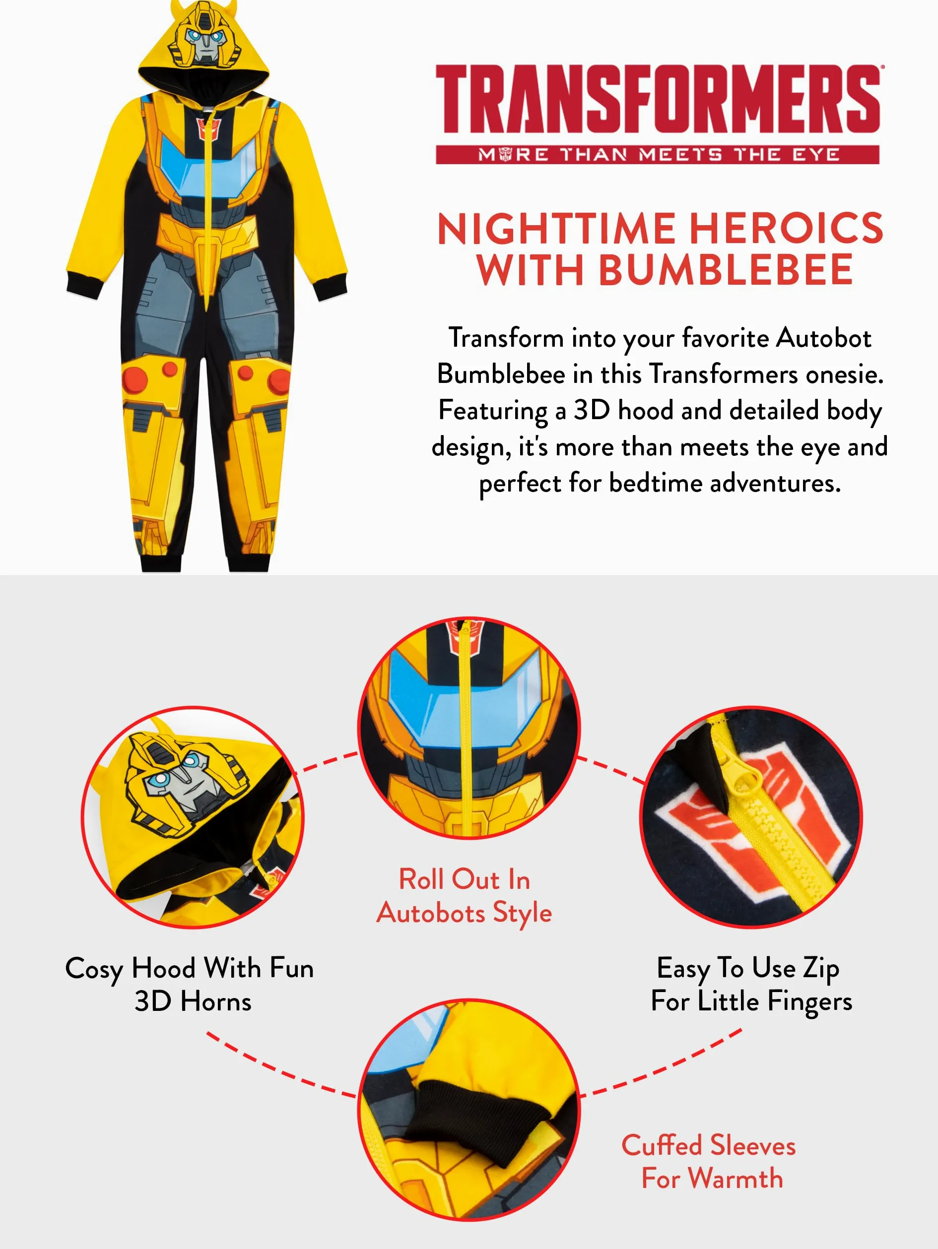 Transformers Bumblebee Pigiama Bambino | Pigiama Caldo | Pigiamone Pile Bambino | 3 E 10 Anni