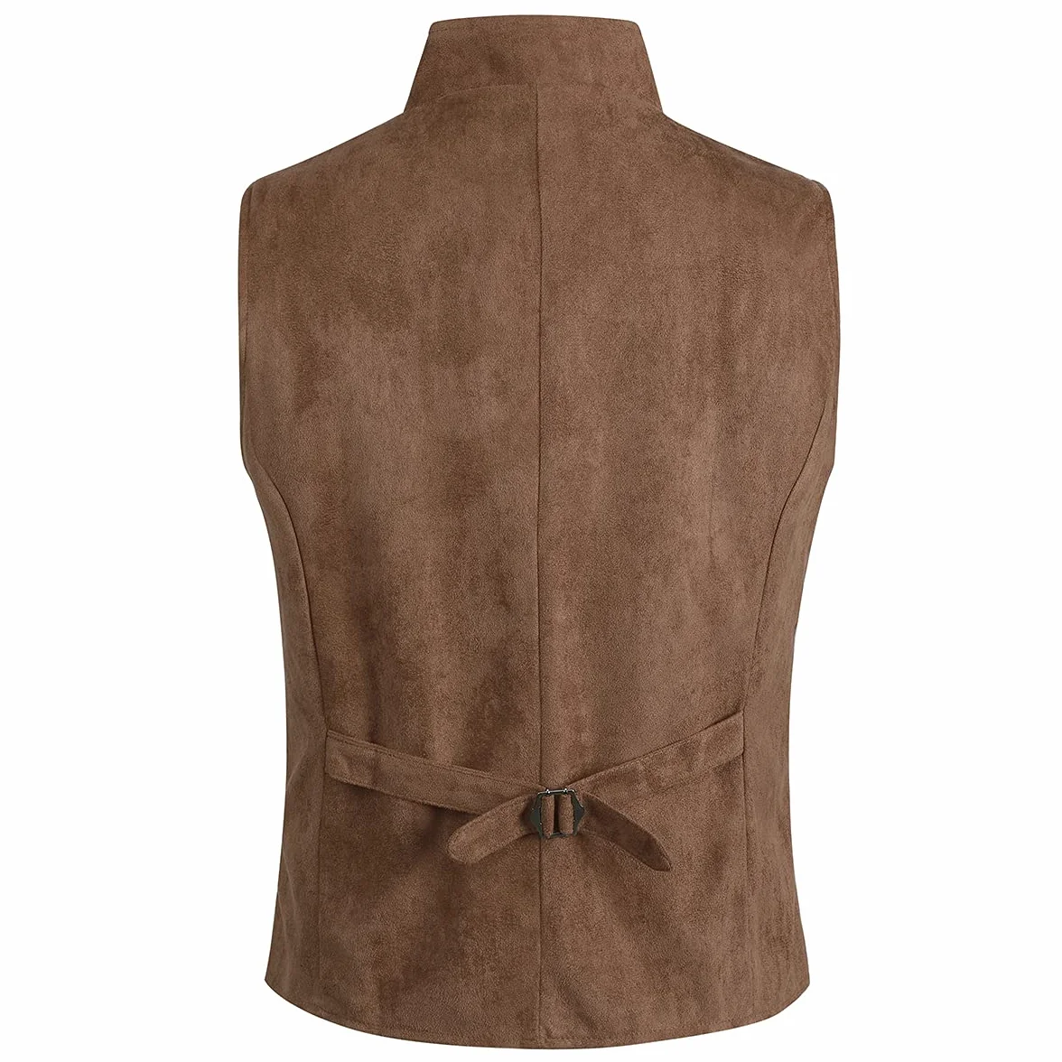 Allthemen Gilet da Uomo Doppiopetto in Tinta Unita Vest Casual Slim Fit per Primavera Autunno con Tasche