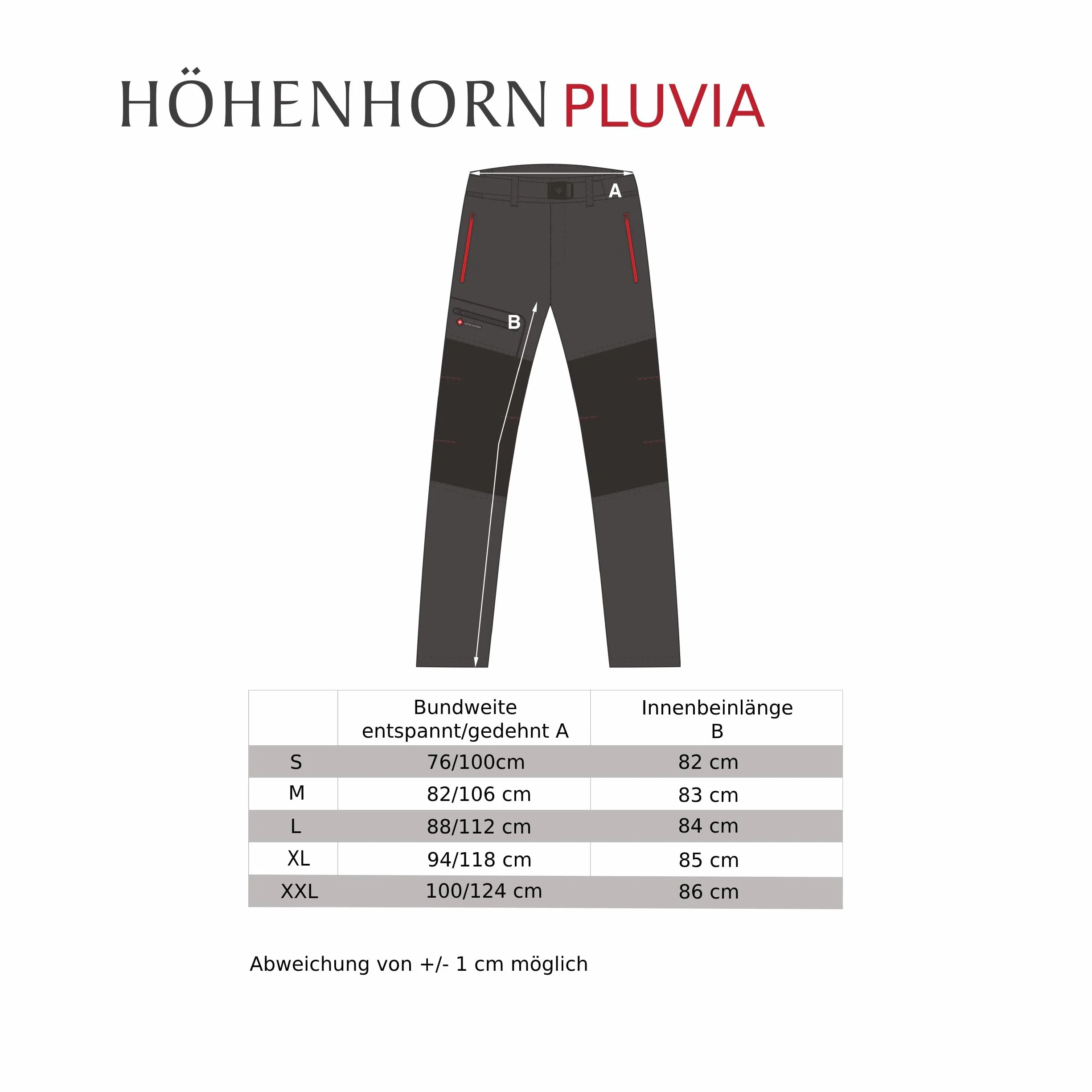 Höhenhorn Pluvia Pantaloni da uomo, impermeabili, antipioggia, per colonna d'acqua fino a 5000 mm, traspiranti, con custodia per il trasporto, per attività all’aperto
