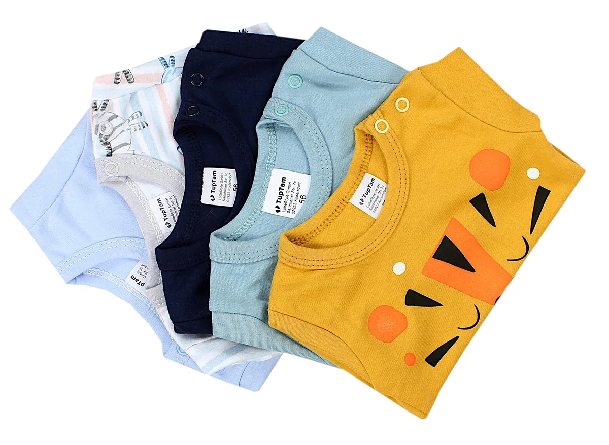 TupTam Camicia per Bambino a Maniche Lunghe Pacco da 5
