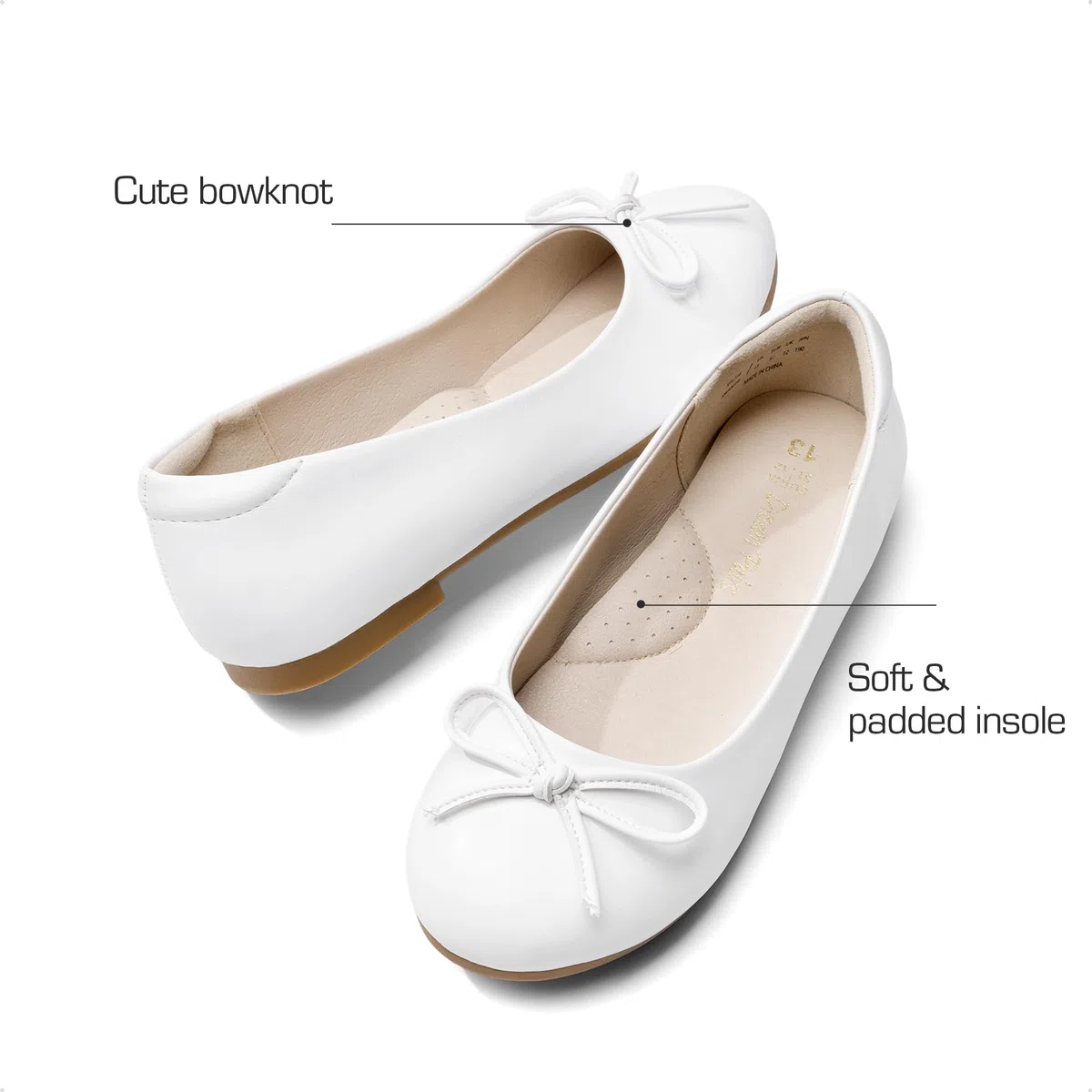 Dream Pairs Ragazze Vestito Scarpe Moda Bow Ballerine