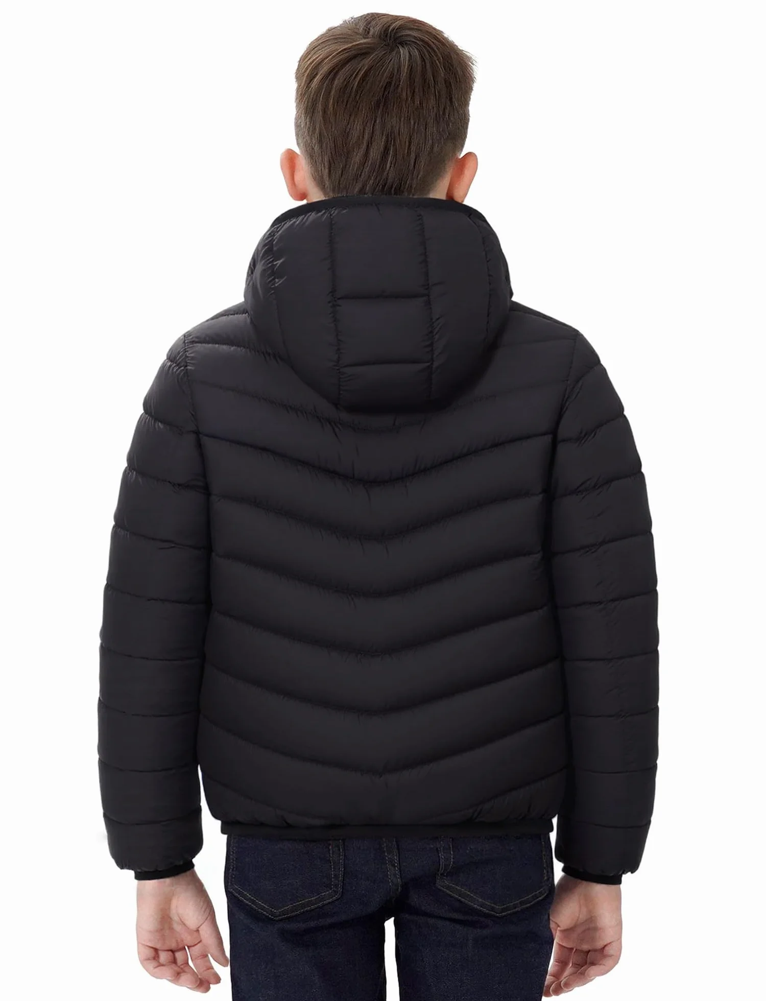 SEAUR Giacca Invernale Ragazzo Cappotto Antivento Piumino Imbottito Ragazzo Giacca con Cappuccio Leggero Caldo 7-16 anni