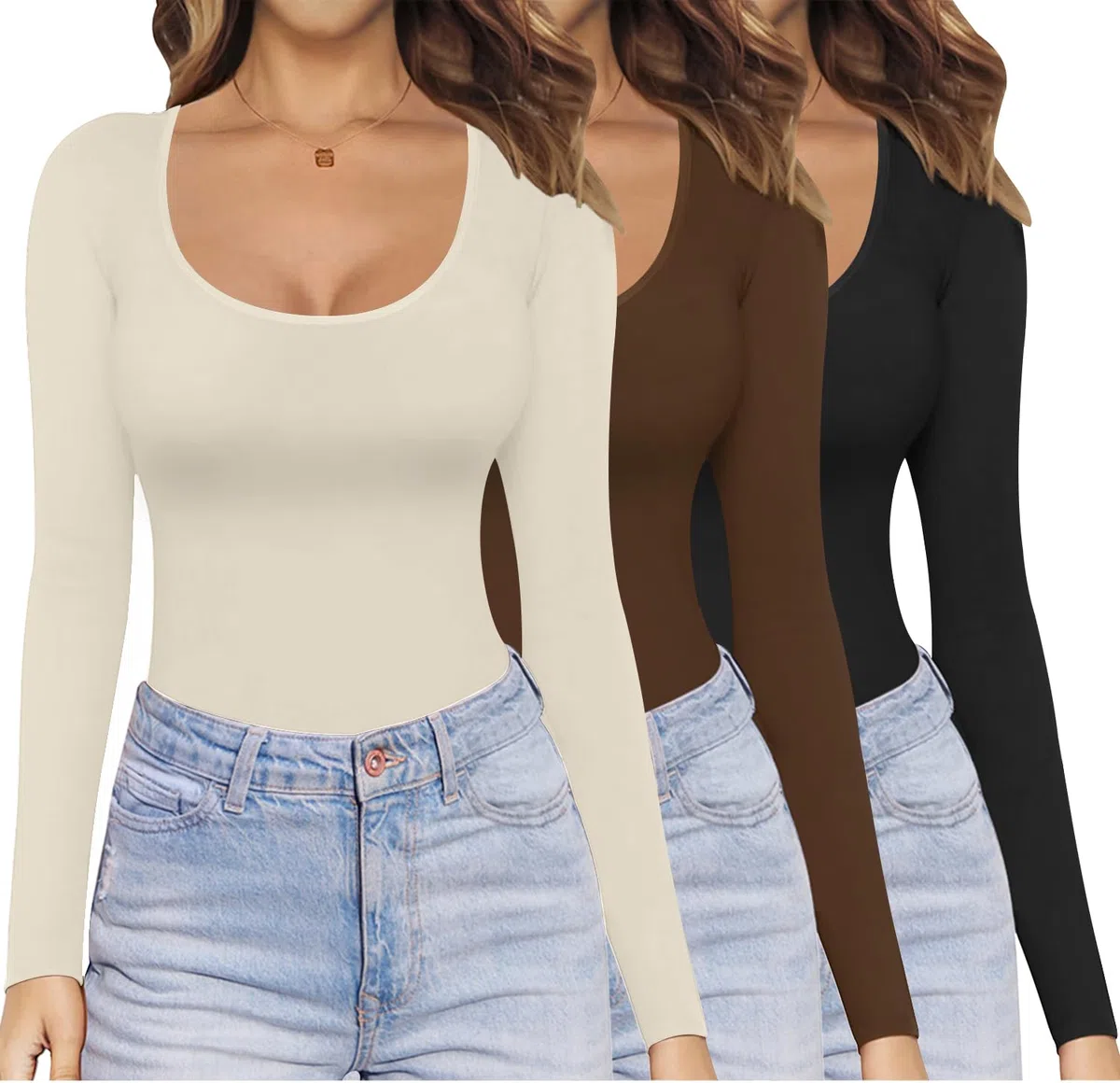 Ekouaer Maglia Termica Donna Girocollo Intimo Termico Autunno Termico Top da Donna S-XXL