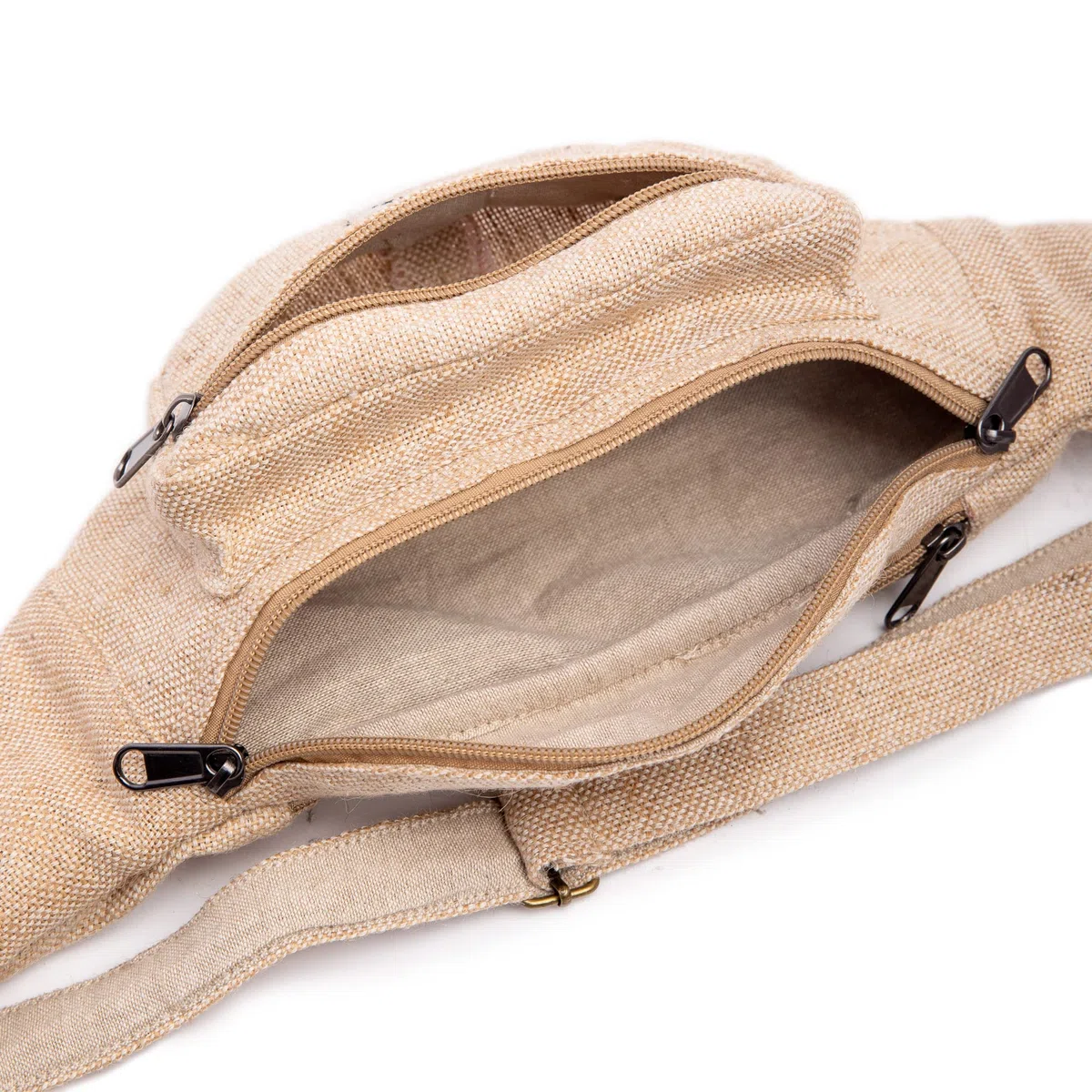 Freakmandu Marsupio di Canapa Unisex - Marsupio a Vita Incrociata Marsupio Fatto a Mano in Stile Bohémien Hippie per Uomo e Donna