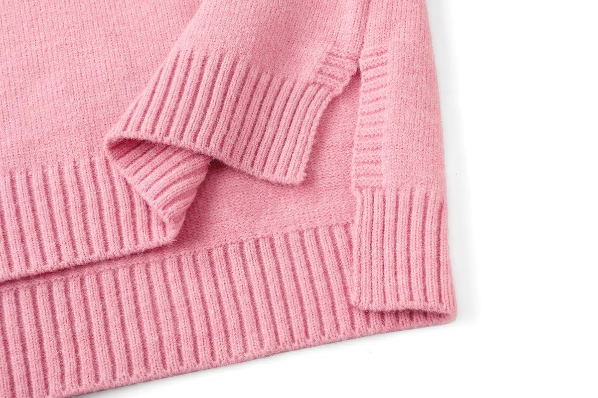 MODFUL Maglia da donna senza maniche con scollo a V, maglione grosso classico