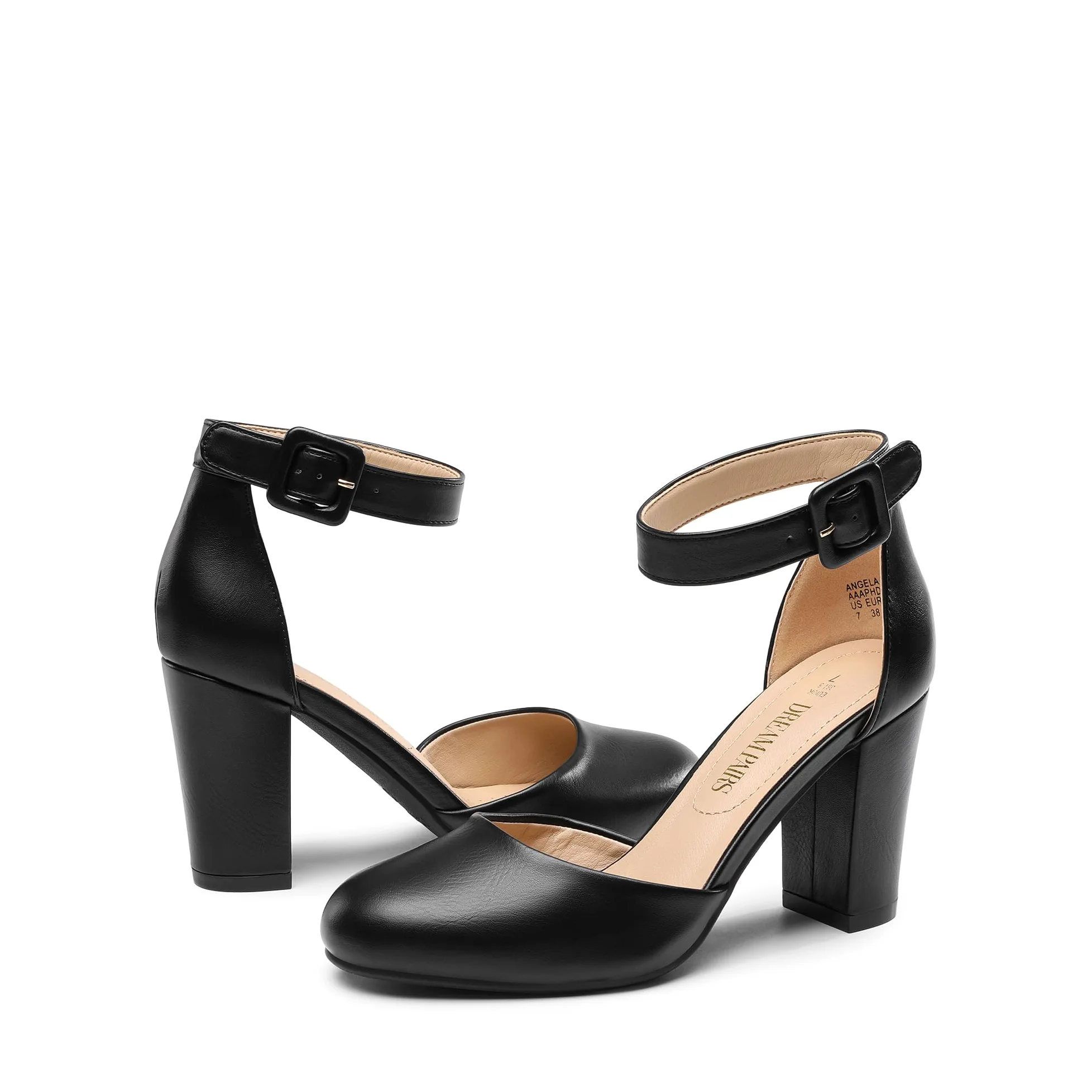 DREAM PAIRS Décolleté da Donna con Tacco Alto e Largo e Grosse Décolleté da Sposa con Punta Chiusa