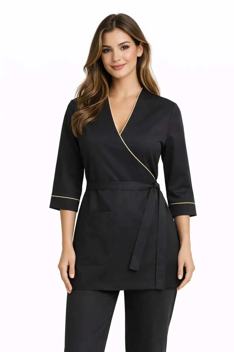 OL002N Kimono Donna per Estetista E Parrucchiere