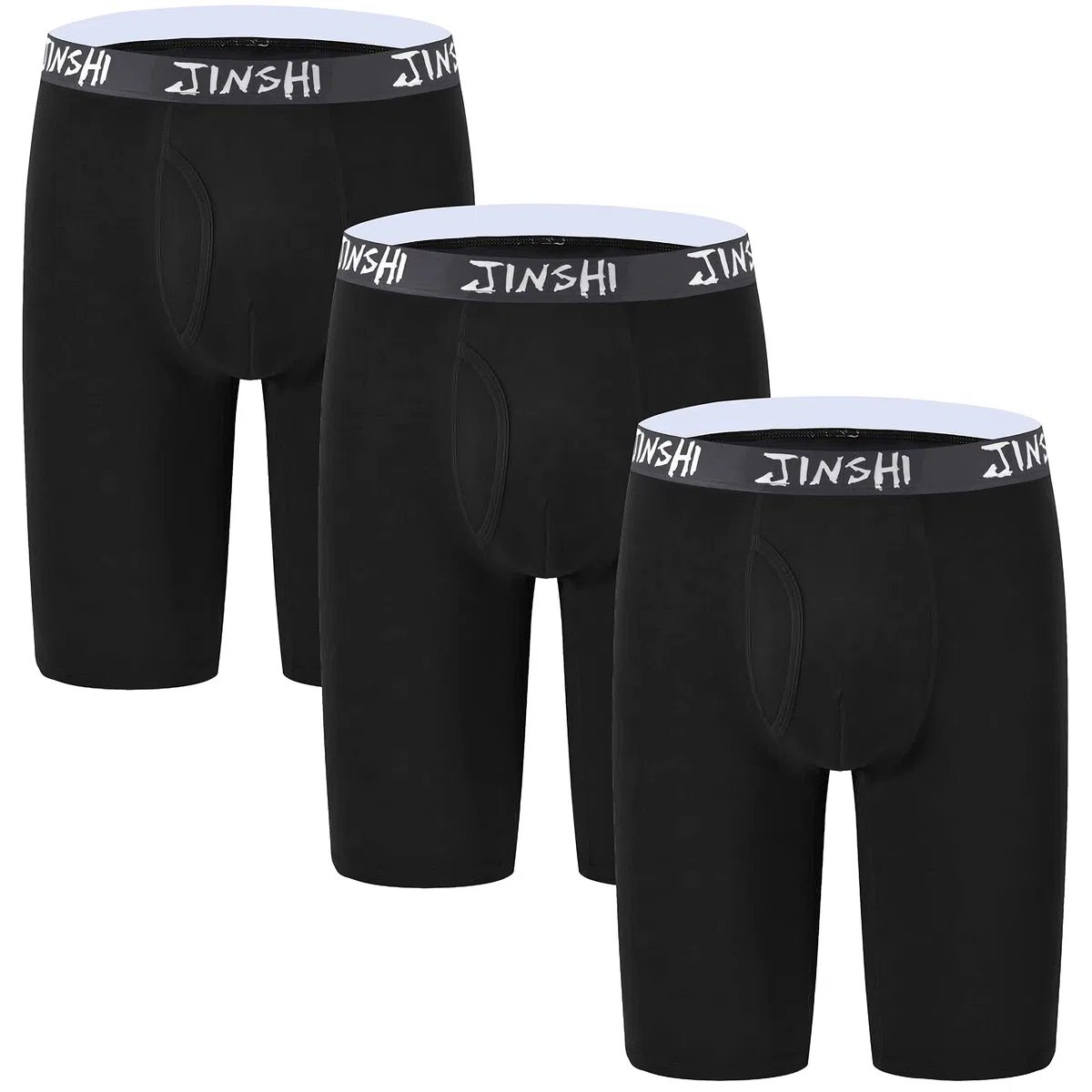 JINSHI Boxer Lungo Uomo Mutante Intimo Sportivo Pantaloncini Microfibra Slip Trunk Pacco a Gamba Extra Lunga