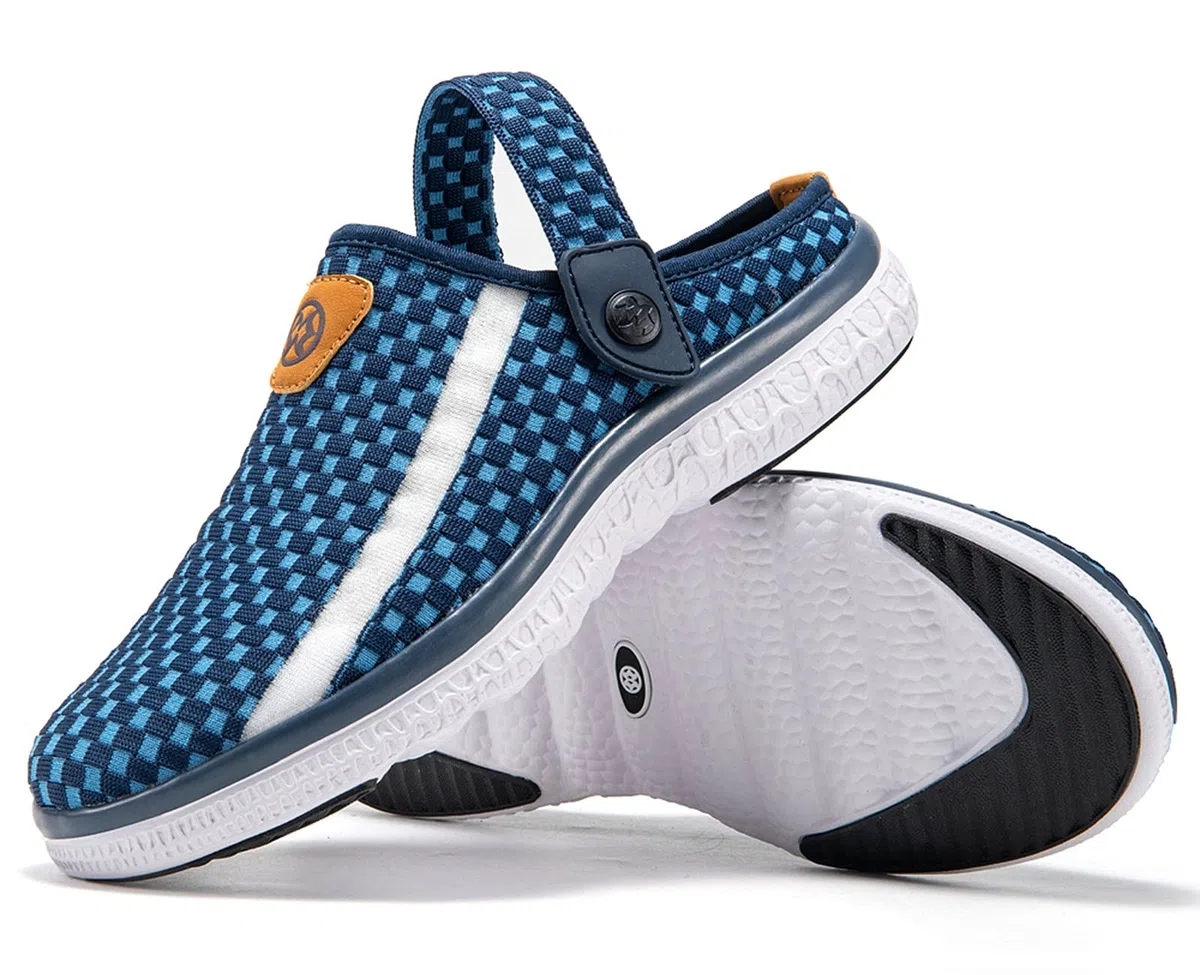 Zoccoli Sabot Uomo Donna Spiaggia Giardino Pantofole Maglia Traspirante Clogs Scarpe da Mare Estate Sandali Antiscivolo Piatto Ciabatte