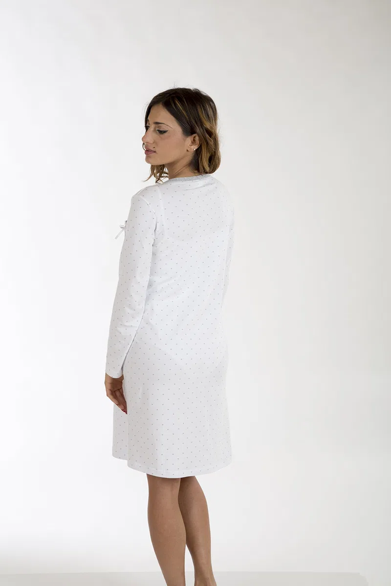 Premamy - Camicia Clinica per Premaman, Modello Aperto Davanti, Cotone bielastico, Pre-Post Parto