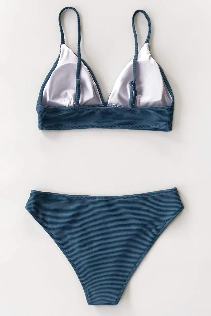 CUPSHE Costume da Bagno a Due Pezzi con Lacci in Bikini Triangolare