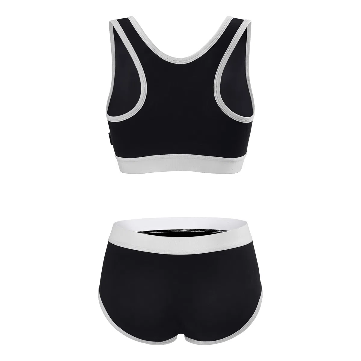 LittleForBig Donne Camisole e Mutandine in Cotone Sportivo Loungewear Bralette Set - Let's Play Gamer Girl Nero