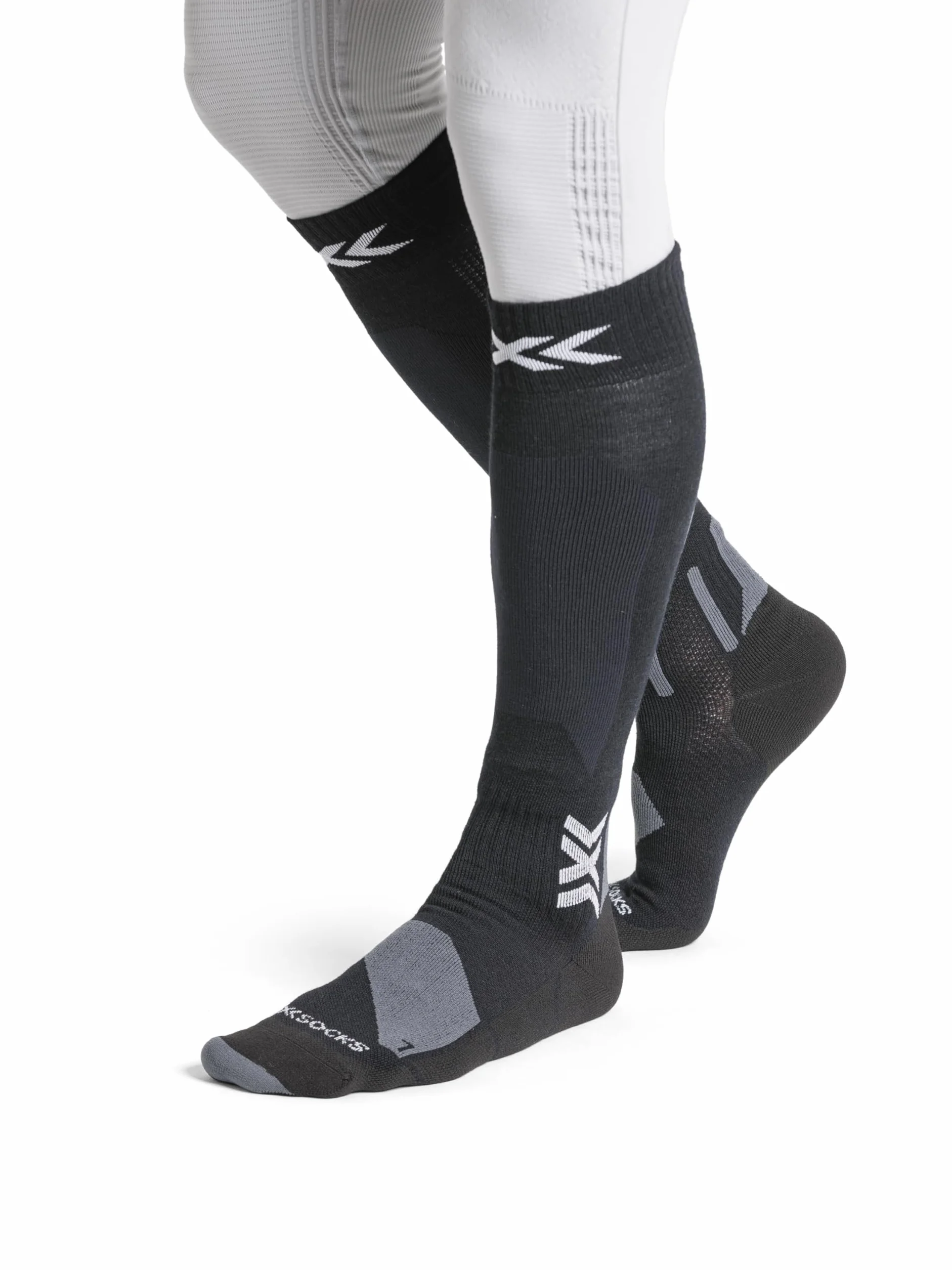 X-Socks Ski Discover Merino OTC - Calze da Sci in Merino per Comfort & Calore - O-Ring Bandage per Adattamento Sicuro & Supporto - Ideale per Sci & Sport Invernali - Nero/Grigio, 39-41