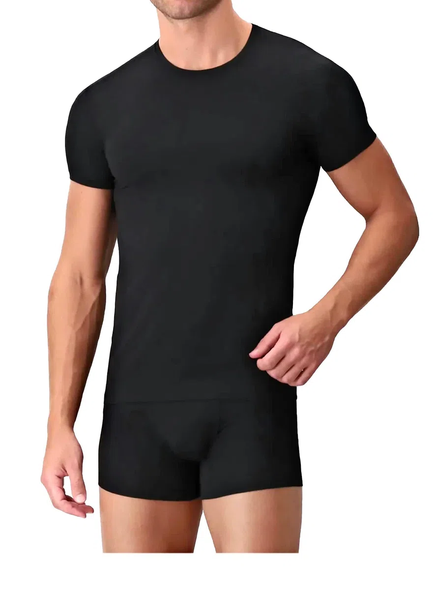 Liabel 3-6 Pezzi - Maglietta Intima Uomo Cotone BIELASTICO Girocollo - Maglia Uomo Elasticizzata - 03858 23