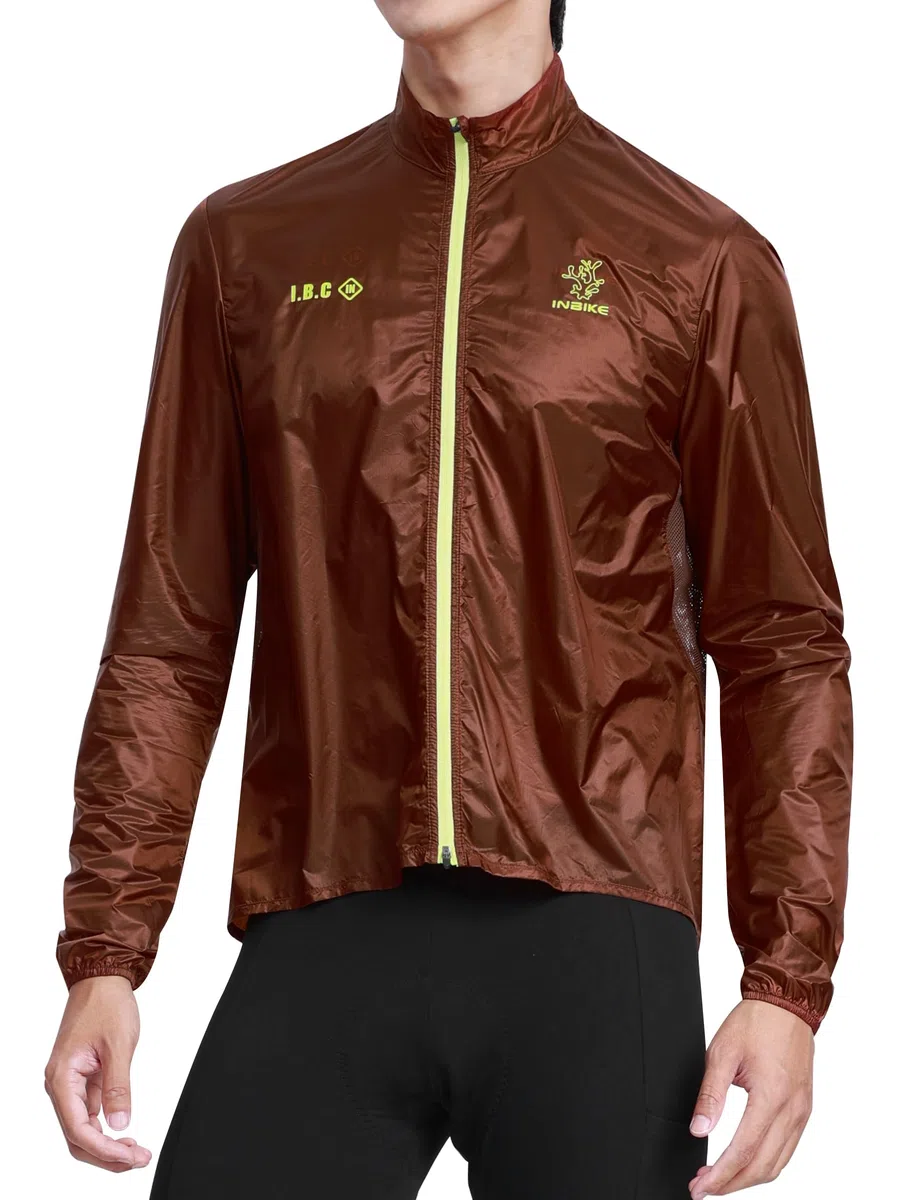 INBIKE Giacca Ciclismo Antivento Uomo Giacca Running Leggero Idrorepellente Giacca Corsa Uomo Traspirante Ripiegabile con Tasche Posteriore Riflettenti per Outdoor