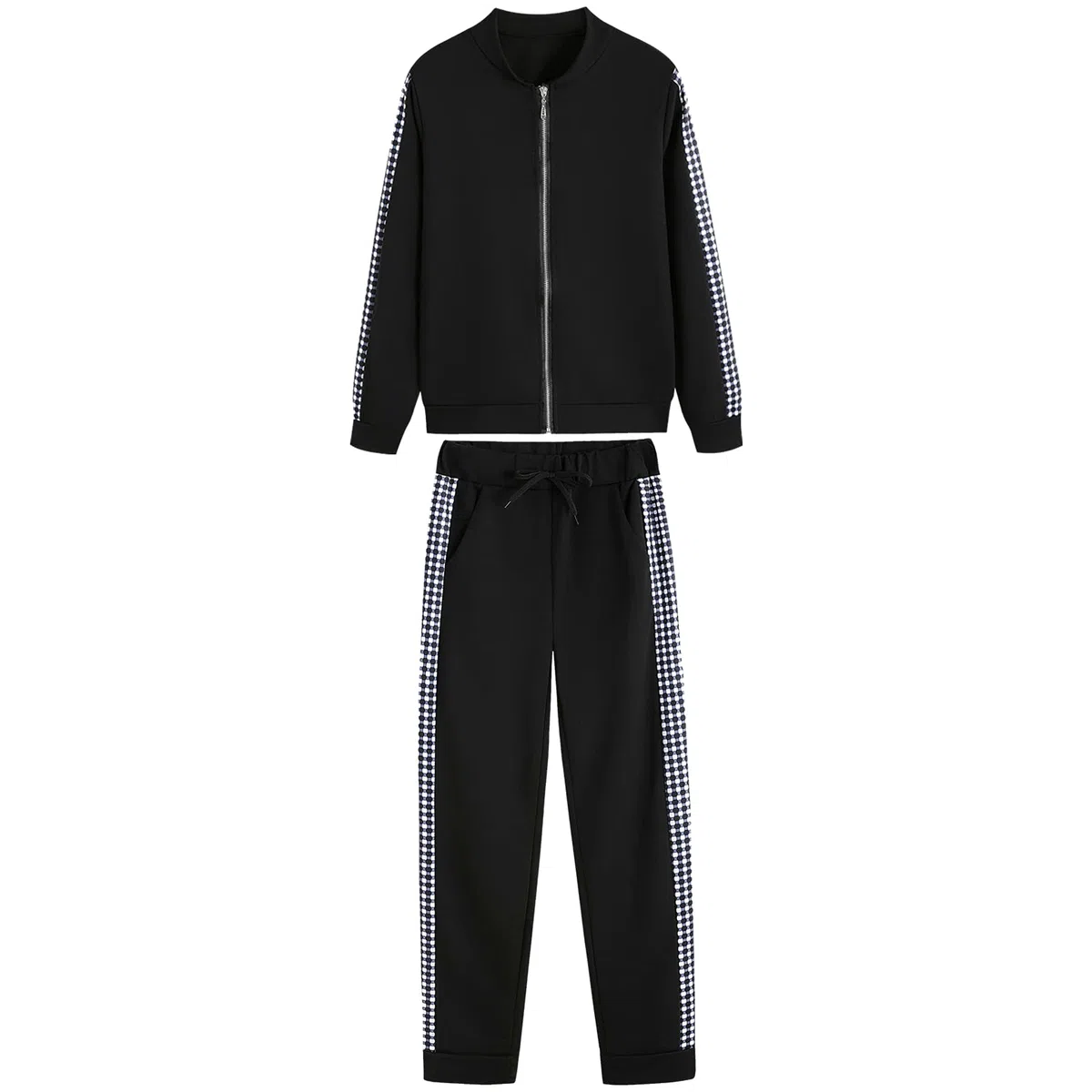 amropi Donna Tuta Sportiva Set Leopardato Maniche Lunghe Felpa con Cappuccio e Jogging Pantaloni