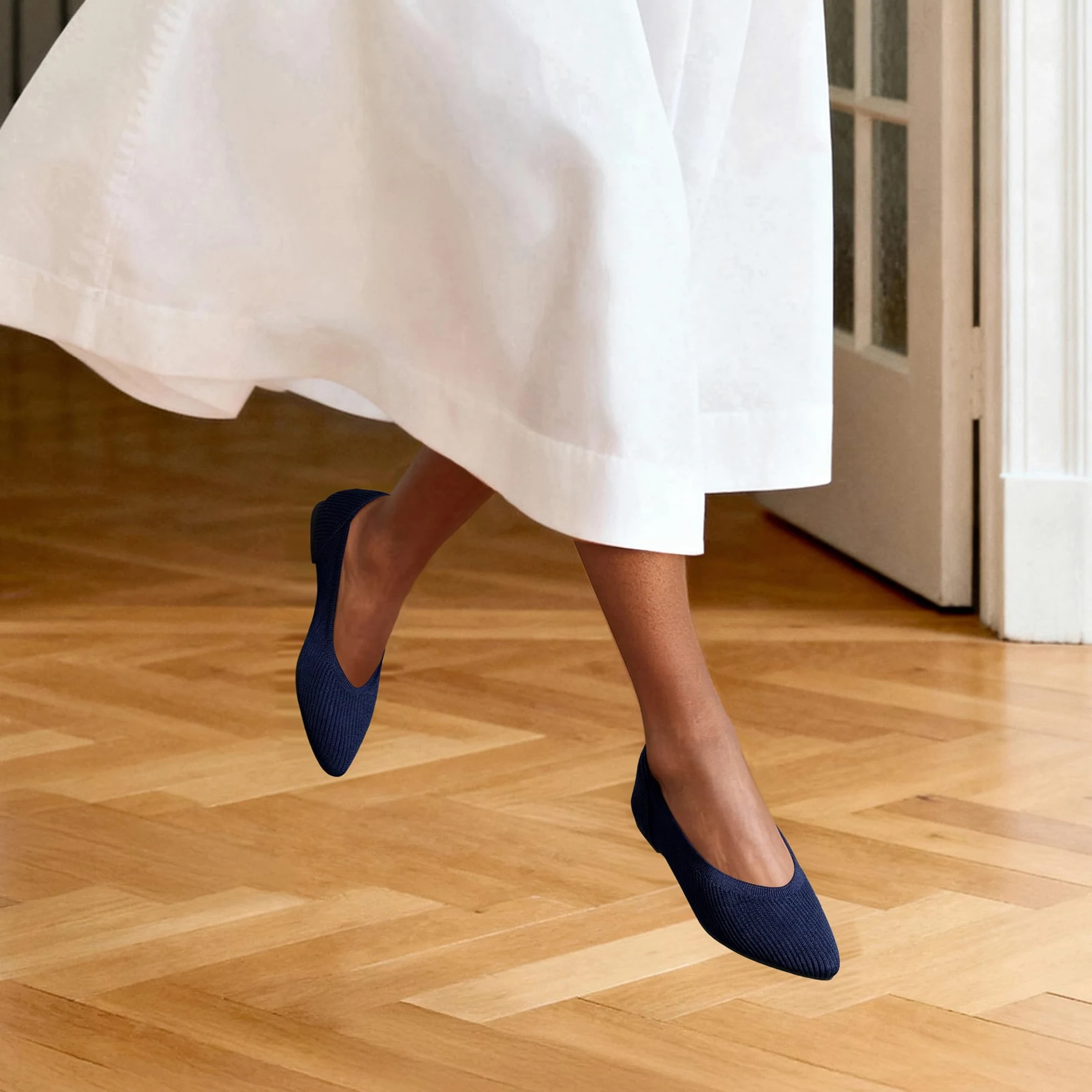 DREAM PAIRS Ballerine Eleganti in Maglia da Donna, Comode, Lavabili, Flessibili, Traspiranti, Casual, Classiche, da Lavoro, in Ufficio, da Passeggio