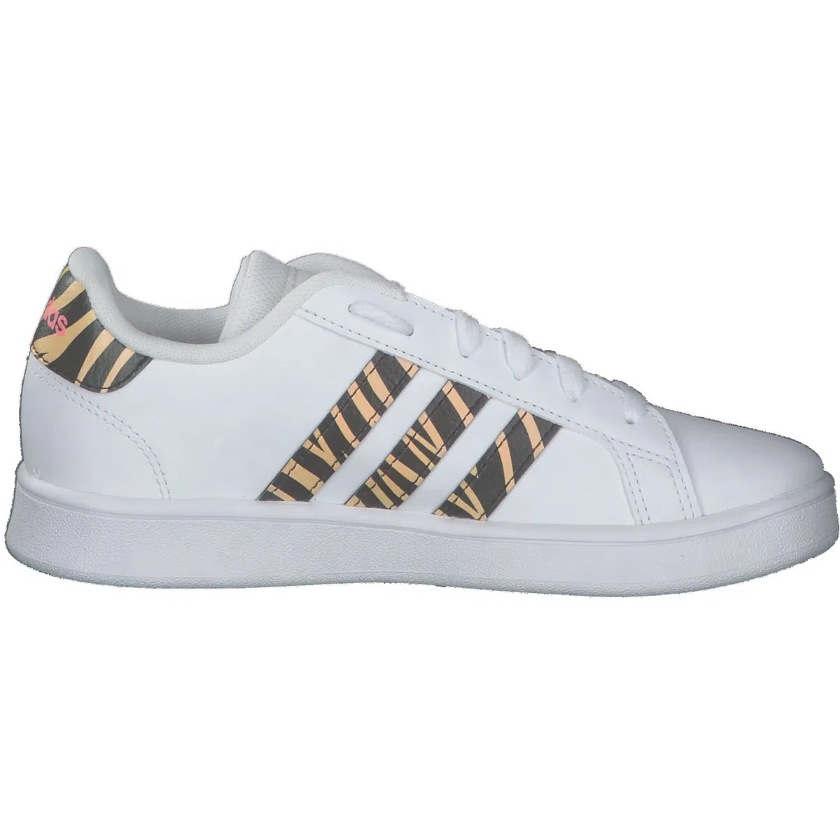 adidas Grand Court K, Sneaker Ragazza (Cloud White/Core Black/Acid Red, Fraction_36_And_2_Thirds)