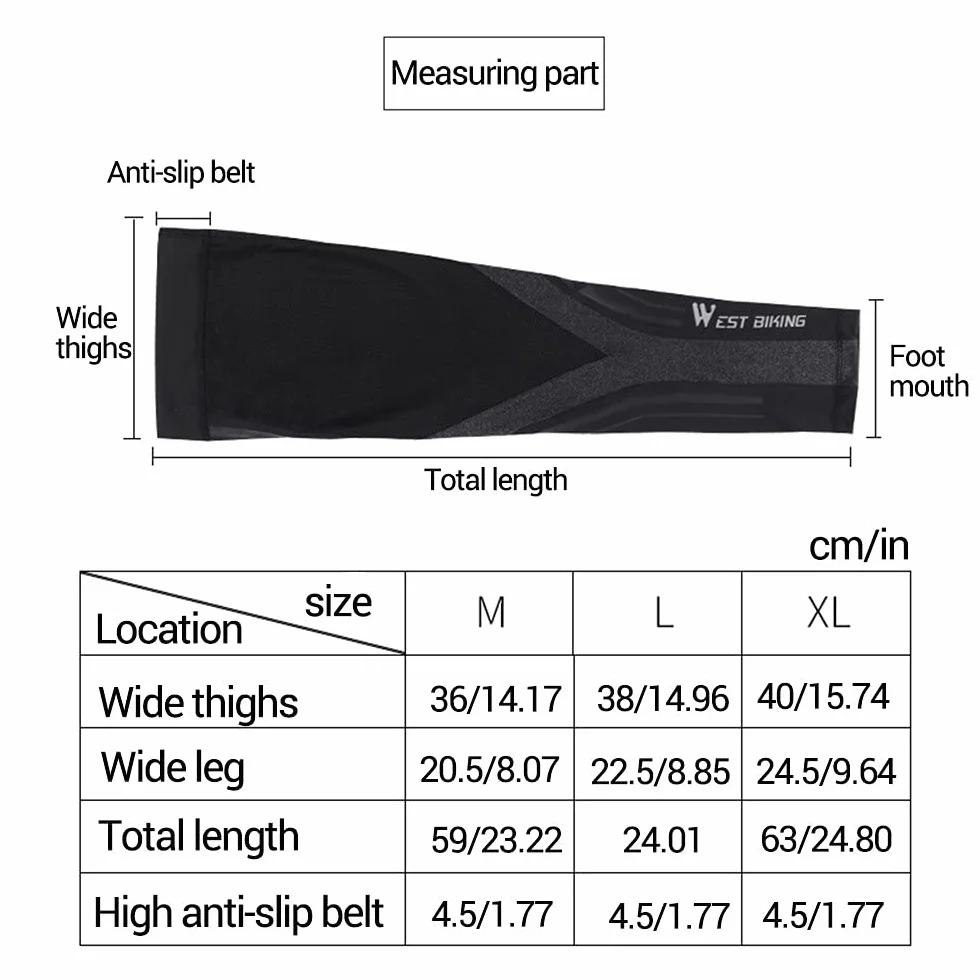 MiOYOOW Gambali per Ciclismo, Gambali Con Protezione Solare Manicotti Gambe Gambali Seta Ghiacciata UPF 50 con Protezione UV per Uomo Donna